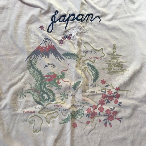 Urban Outfitters Tops - Men’s Japan souvenir Embroidered Ringer Tee